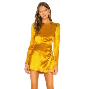 REVOLVE Krisha Mini Dress in Yellow Gold size XL